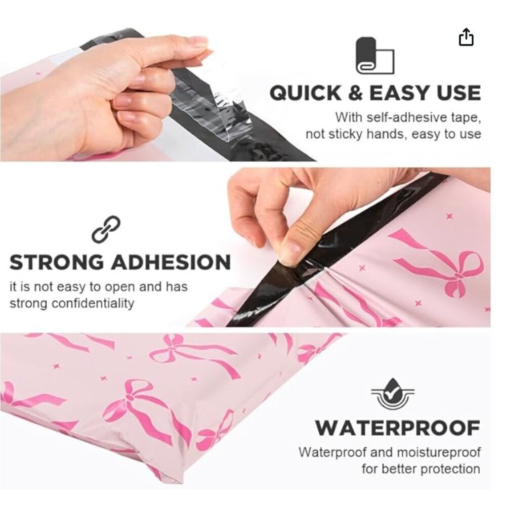 Bow Poly Mailers - 10x13 - Lot of 25 - Picture 2 of 3